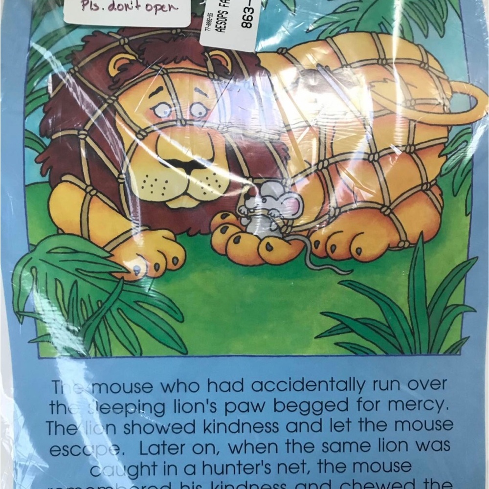 Aesops Fables - 12 Educational Posters with lesson on back - New